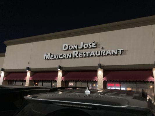 Storefront at night