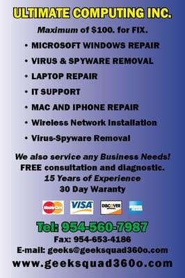 Home or business computer network issues? Call the PROFESSIONALS at 954-560-7987!!!