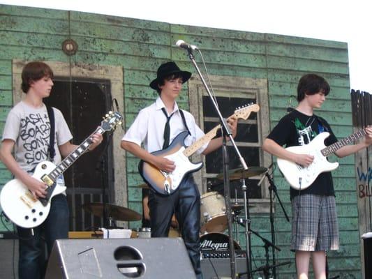 Some of our Youth Performance Group performing on stage at the Portland Waterfront Blues Festival.