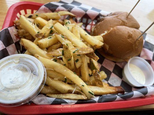 That's the Double Barrel with Parmesan Truffle fries