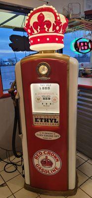 Vintage gas pump with working globe restored Just old enough to remember Ethyl LOL