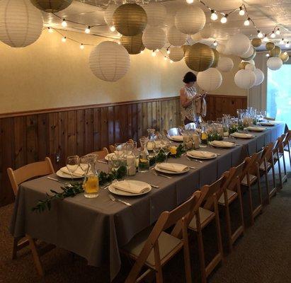 50th anniversary dinner table