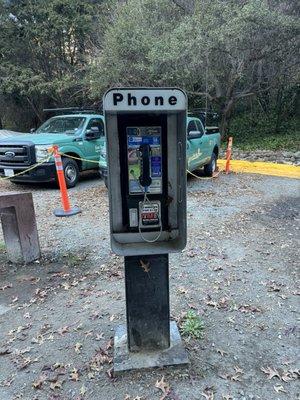 They have a pay phone. No idea if it works.