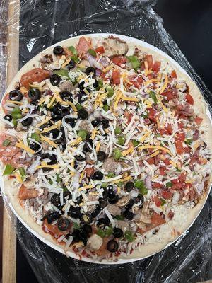 Pre-baked pizza