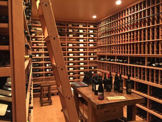 Here is an example of one of the wine cellars CCI works on.  This is a serious collector.