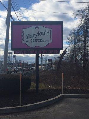 Marylou's of Brockton -- 945 Belmont Street / Route 123, Brockton              Sign