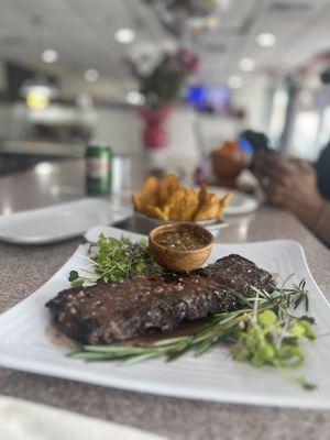 Churrasco with Chimichurri sauce.