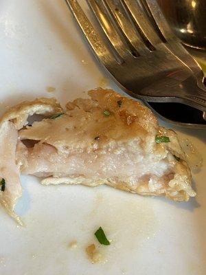 Raw chicken fat from chicken marsala