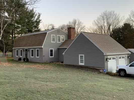 Complete removal of all of our old cedar shake siding and wood trim.