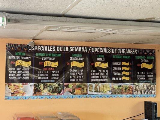 Tortilleria Terrell Menu.  They have more items that they do have listed !