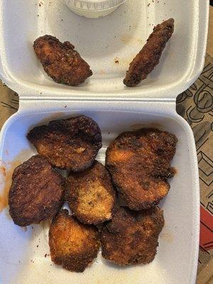 Their 10.99$ "boneless wings" are as thin as fried pickle chips, burnt, rubbery, not seasoned or sauced well, and incredibly disappointing.