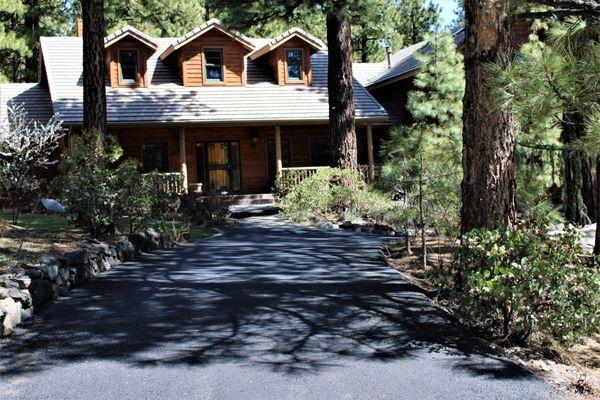 Partial view of driveway.