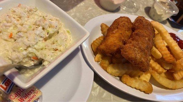 Fish, fries, and slaw platter!