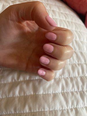 Nails by Queenie using OPI Mod Pink