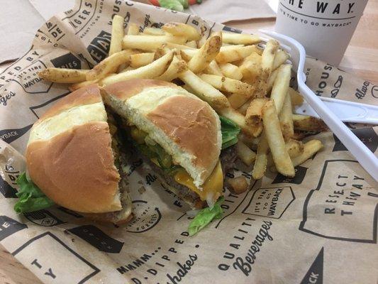 Cheeseburger w/ fries and a drink..$7.