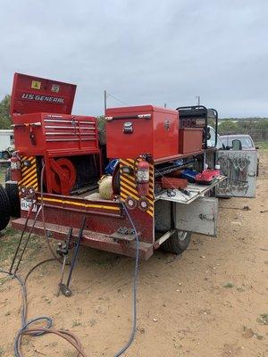 Tool Truck loaded with just about anything I need to repair your Rig, When parts available! We carry many new and used Parts and tires