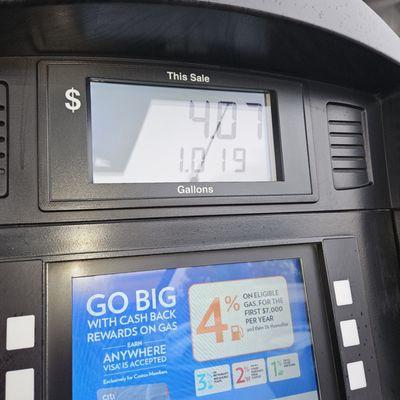 4.09 gallon for Premium