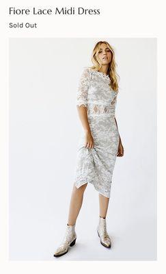 Luv elegant WHITES - Fiore Lace Midi ($375)