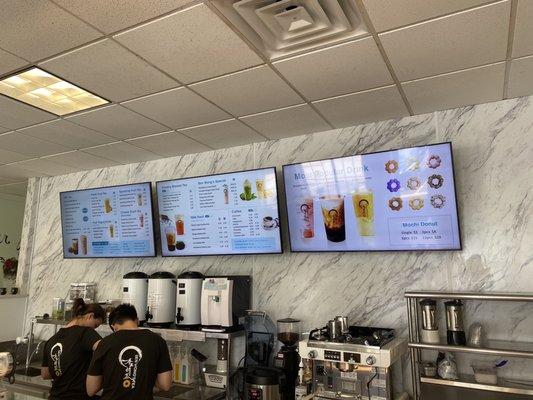 Menu displays