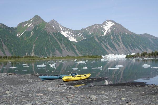 Kayaking Bear Glacier Lagoon