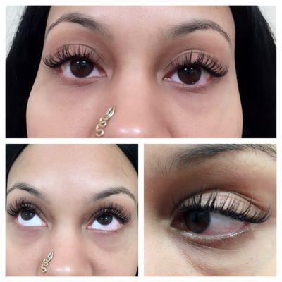 Mink lash extensions.