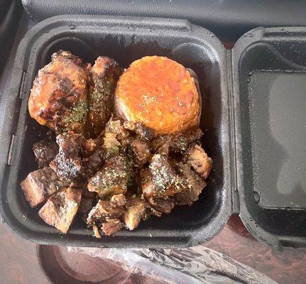 Jerk Chicken and Pork Platter