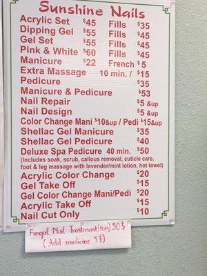 Price list