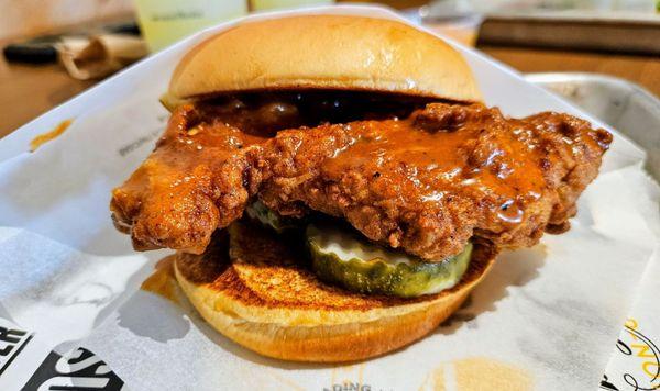 Nashville Hot Chicken Sandwich. Deeelicious. Eff Chick-fil-A.