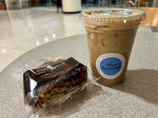 Cinnamon Coffee Cake and Latte