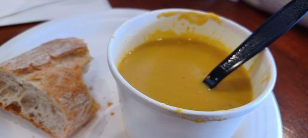 This was the best butternut squash soup I ever had.