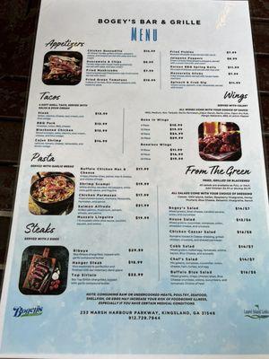 Menu front