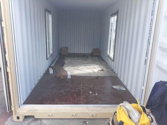 20' Shipping Container office modification