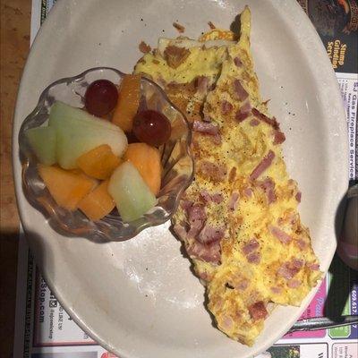 Ham and cheese omelette