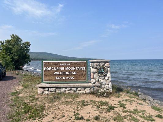 Entrance to Porcupine Mountains Wilderness State Park