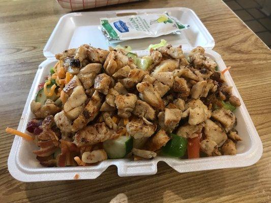 HUGE grilled chicken salad!