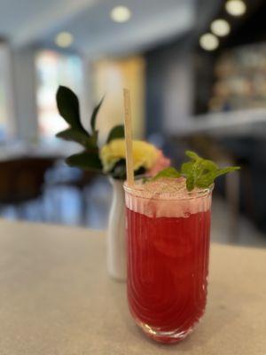 Ginger & Hibiscus Sour (Mocktail)