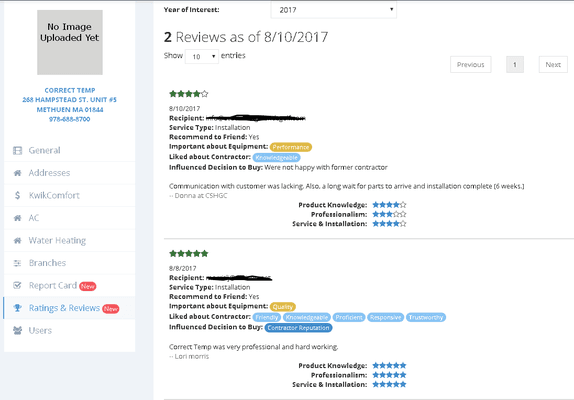 Great reviews form a few customers