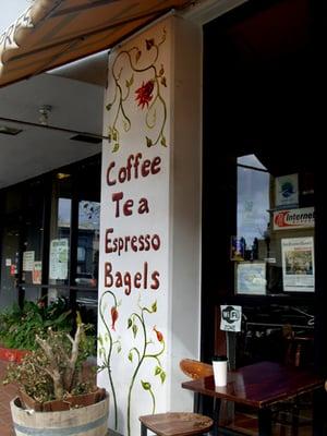 Wall lettering for the People's Cafe in Berkeley, CA