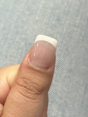 Lint in nail