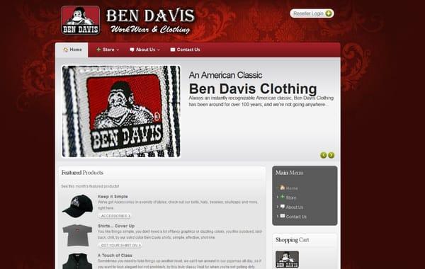 Website for Ben Davis Clothing