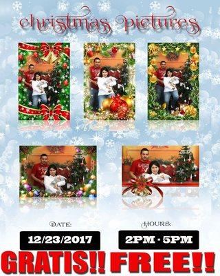 Free Christmas portrait. And 50% off on our Christmas picture package.