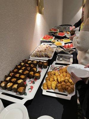 Breakfast buffet for the company meeting