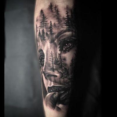 Black and Grey  dallas tattoo artist