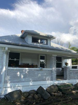 White wash brick with new Shasta white roof going on