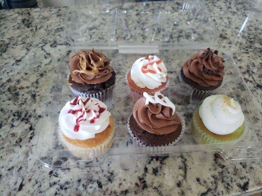 Variety of cupcakes. Favorites were triple chocolate, dingy dong, and key lime.