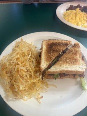 BLT and Hashbrowns