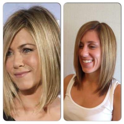 The Jennifer Aniston "Lobb" hair cut.