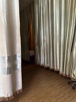 Curtains for private rooms massage