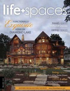 Landscape lighting job installed by Sunrise featured in Life and Spaces magazine