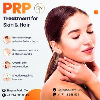 Revitalize your skin and hair with the power of PRP! Experience the magic of overall skin rejuvenation and combat hair loss effectively.